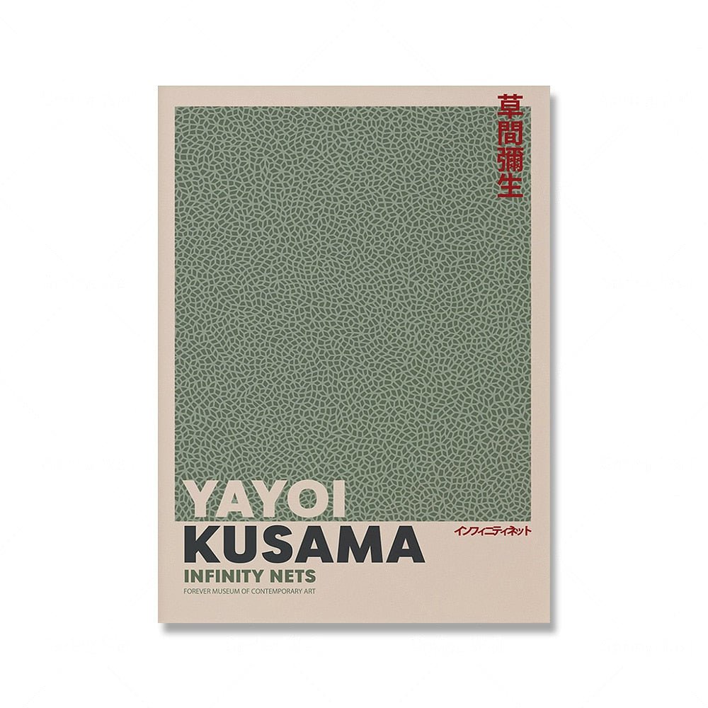 Sage Green Matisse Yayoi Kusama Canvas Print
