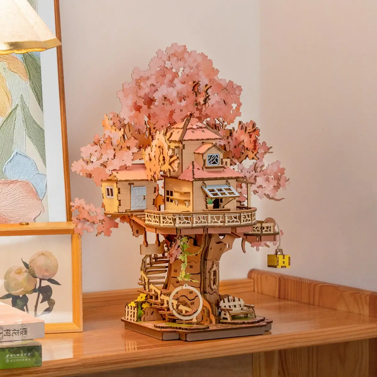 DIY Sakura Tree House Kit - No Glue Needed
