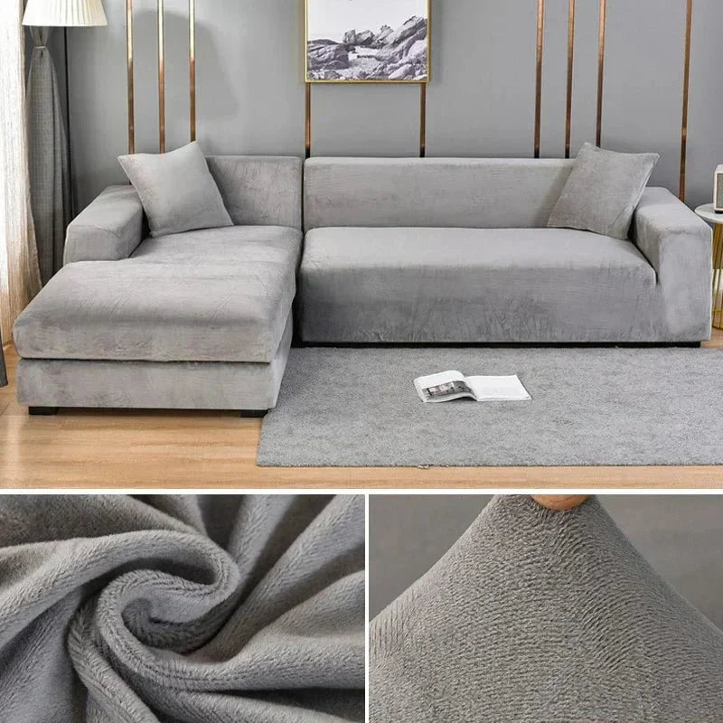 Elegant Stretch Velvet Sofa Cover for Luxurious Comfort and Protection