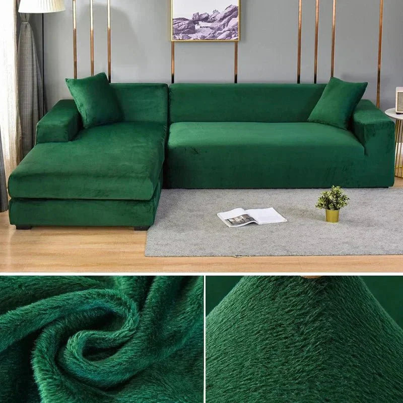 Elegant Stretch Velvet Sofa Cover for Luxurious Comfort and Protection