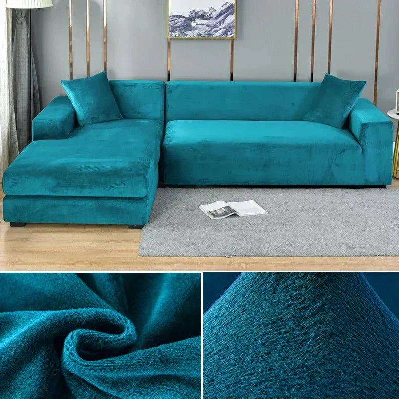 Elegant Stretch Velvet Sofa Cover for Luxurious Comfort and Protection