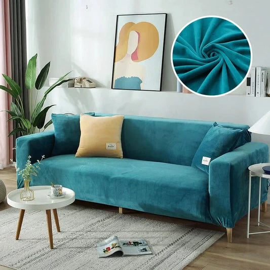 Elegant Stretch Velvet Sofa Cover for Luxurious Comfort and Protection