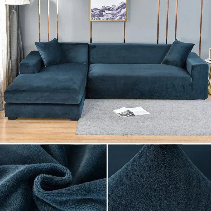 Elegant Stretch Velvet Sofa Cover for Luxurious Comfort and Protection