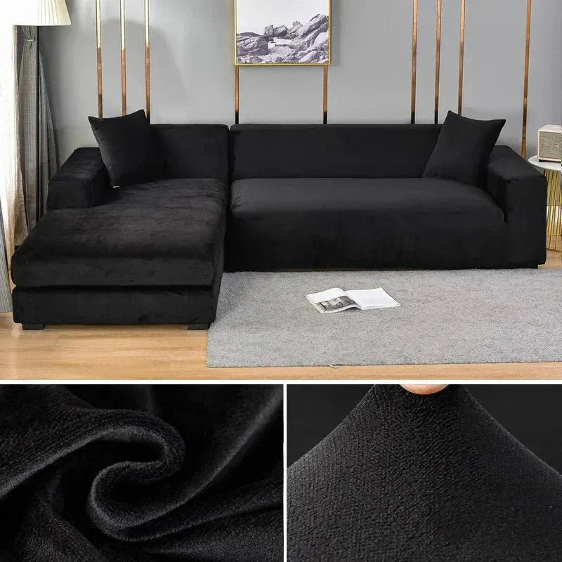 Elegant Stretch Velvet Sofa Cover for Luxurious Comfort and Protection