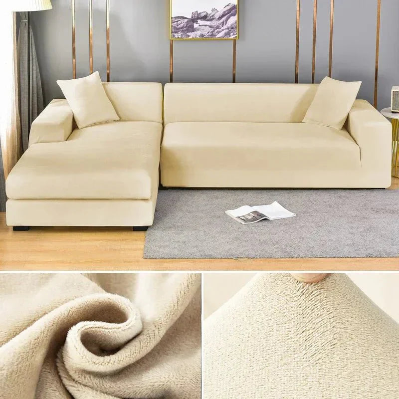 Elegant Stretch Velvet Sofa Cover for Luxurious Comfort and Protection