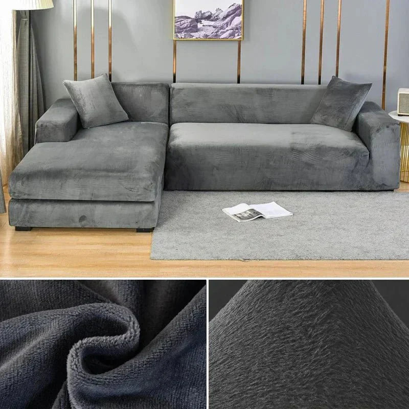 Elegant Stretch Velvet Sofa Cover for Luxurious Comfort and Protection