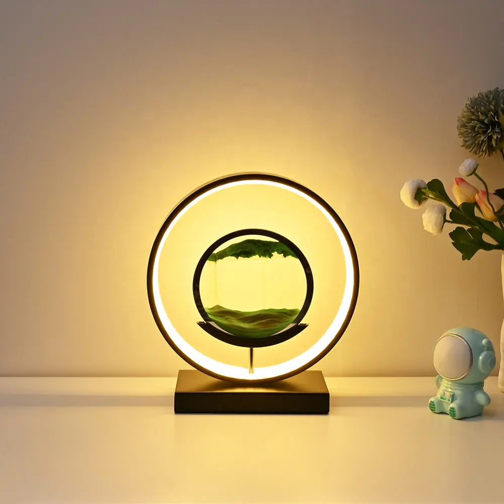 Sand Landscape Lamp with LED Light and Remote Control