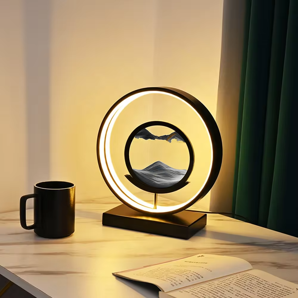 Sand Landscape Lamp with LED Light and Remote Control