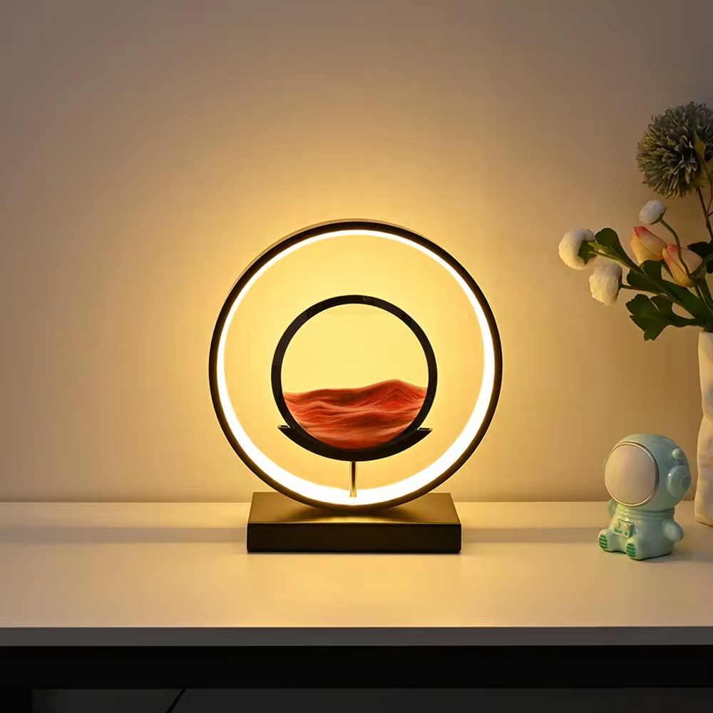 Sand Landscape Lamp with LED Light and Remote Control