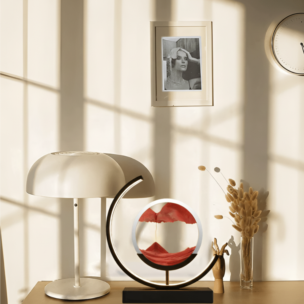 Sand Glow Lamp with Soothing Sand Movements and LED Mood Lighting