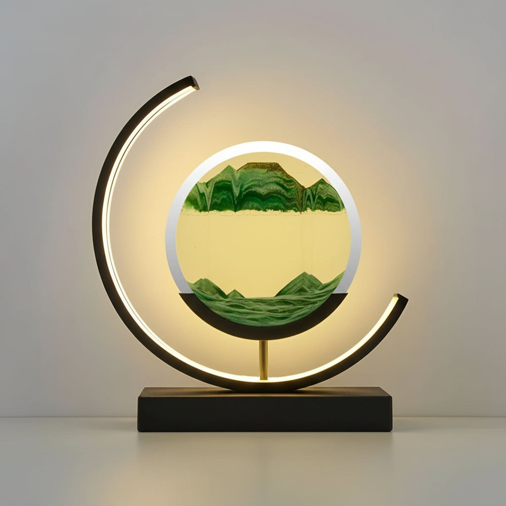 Sand Glow Lamp with Soothing Sand Movements and LED Mood Lighting