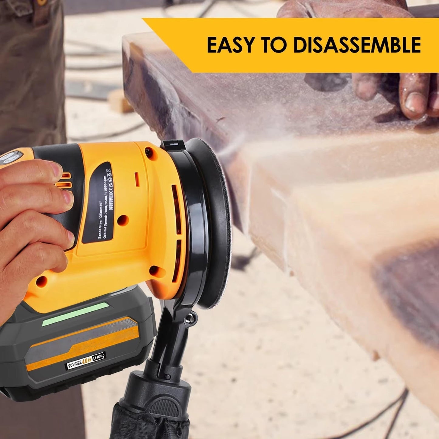 Brushless Orbital Electric Sander with Dust Collection System