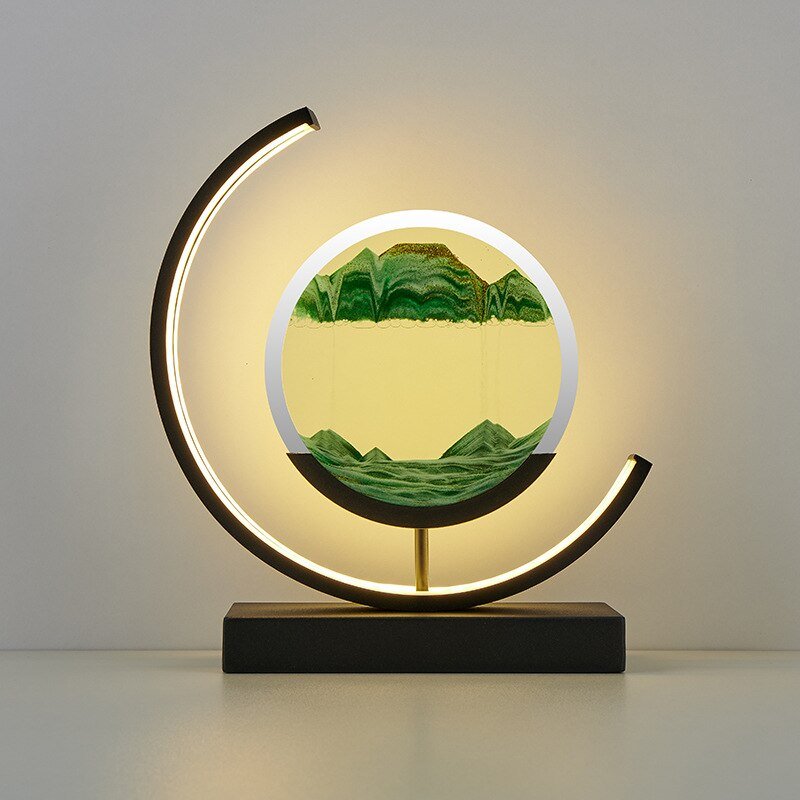 LED Sand Art Light with High-Quality Glass Frame
