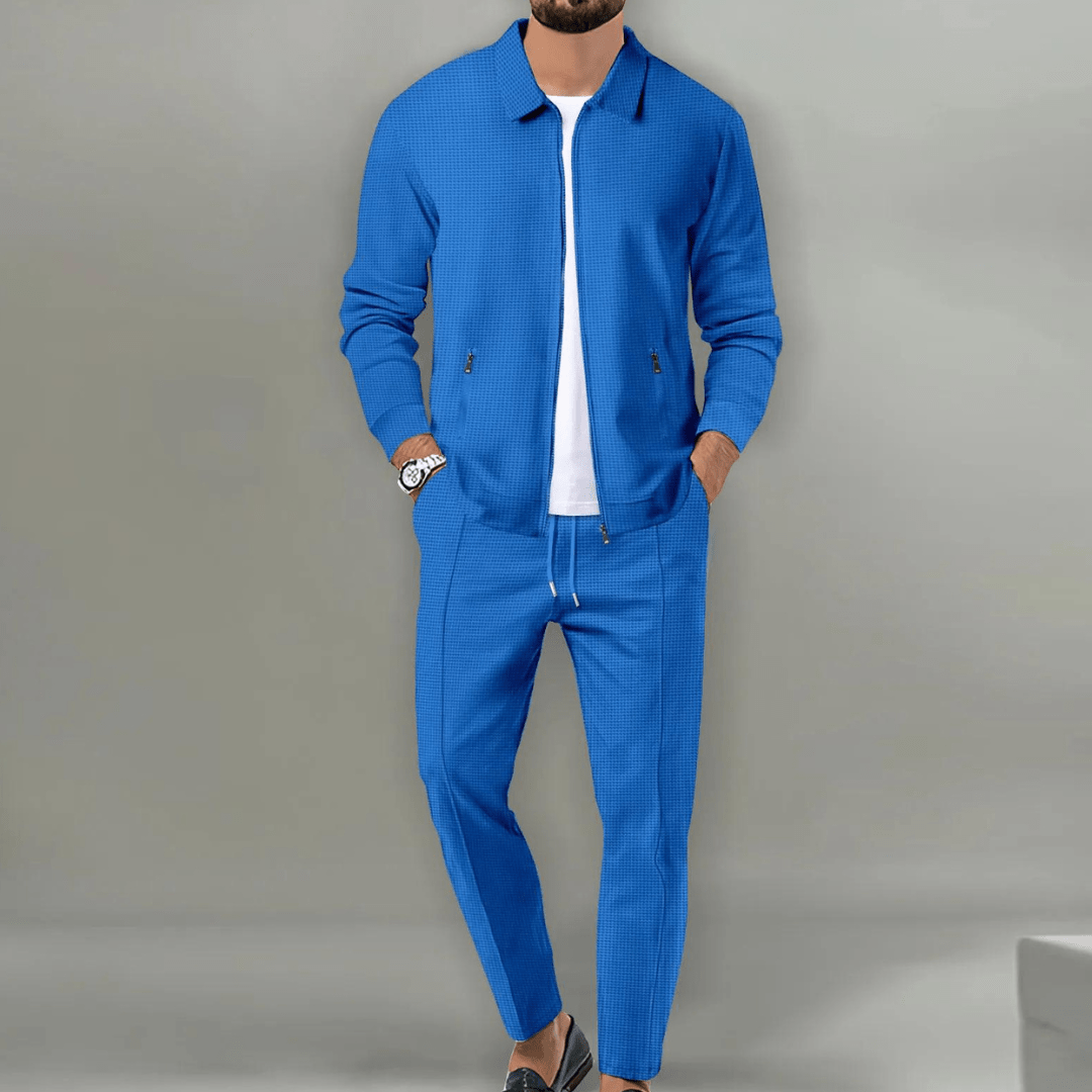 Stylish Waffle Knit Set for Men