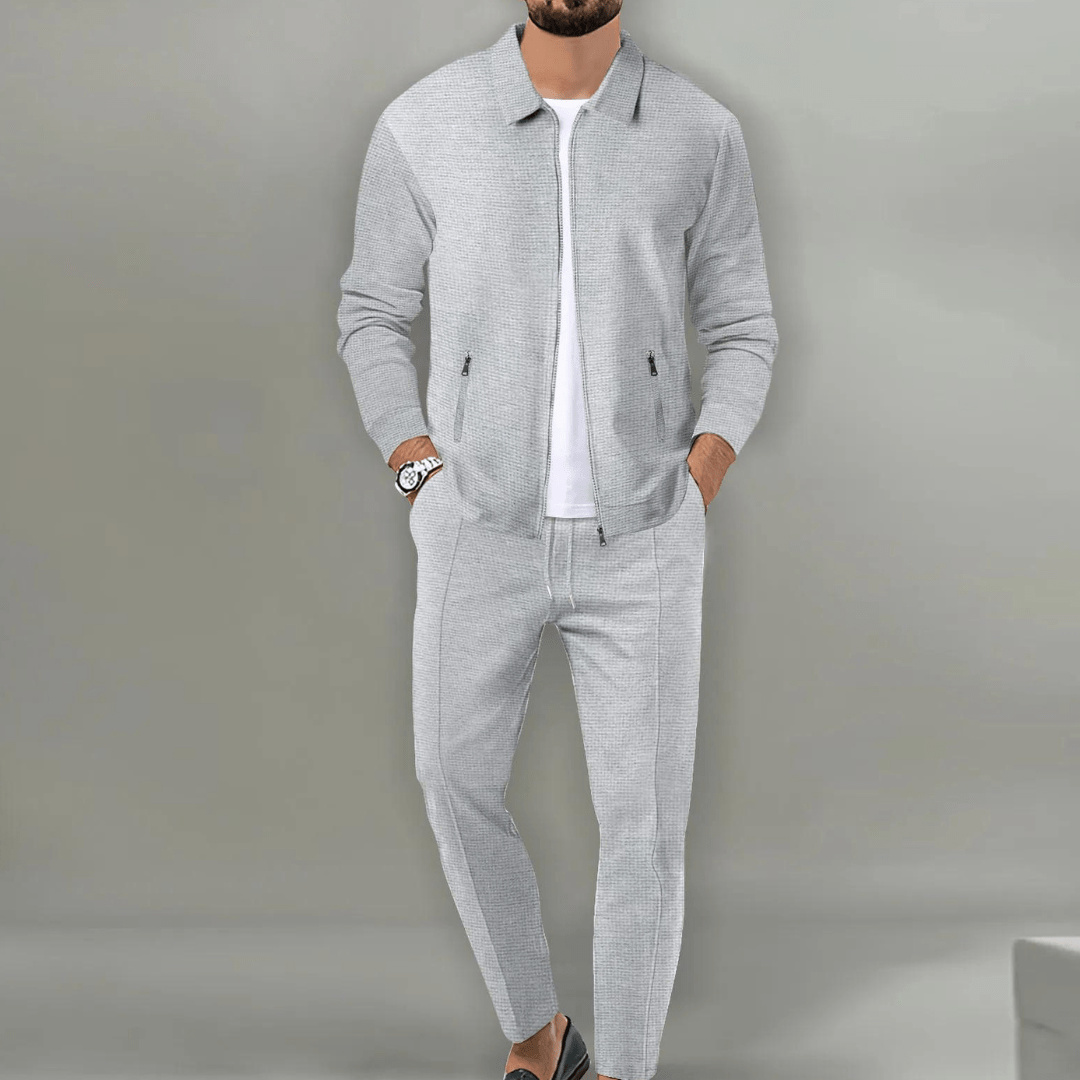 Stylish Waffle Knit Set for Men