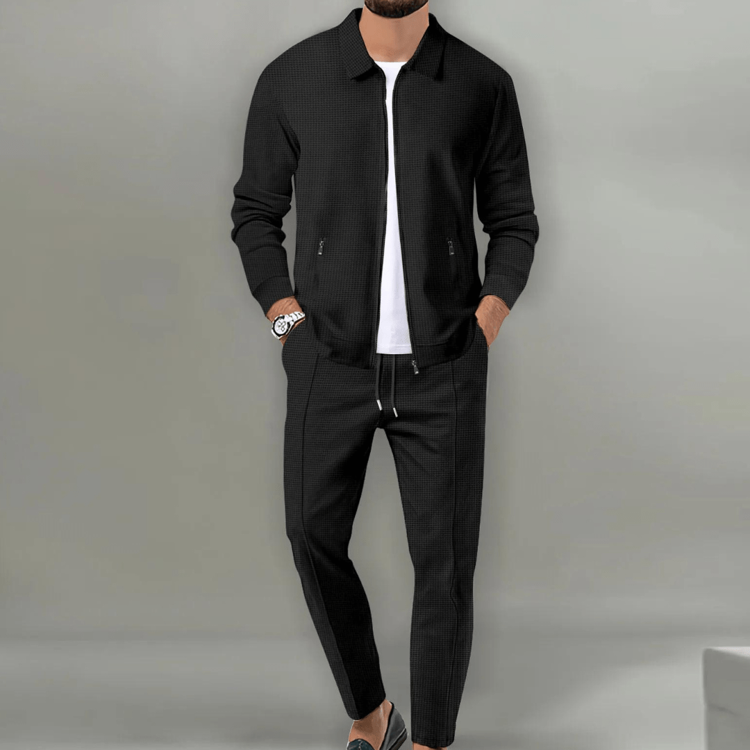 Stylish Waffle Knit Set for Men