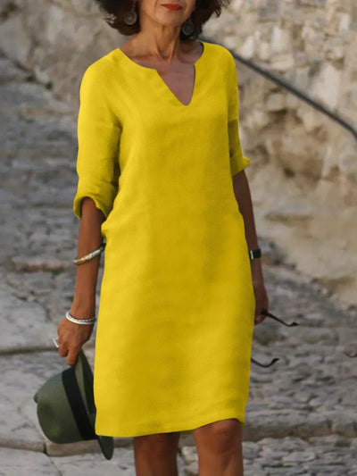 Beth - Relaxed V-Neck Dress