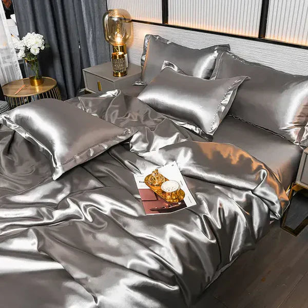 Satin Duvet Cover Set with Pillowcases