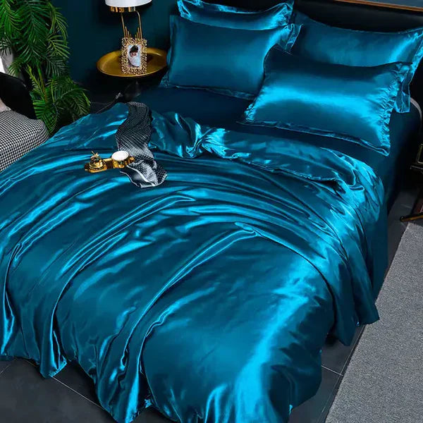 Satin Duvet Cover Set with Pillowcases