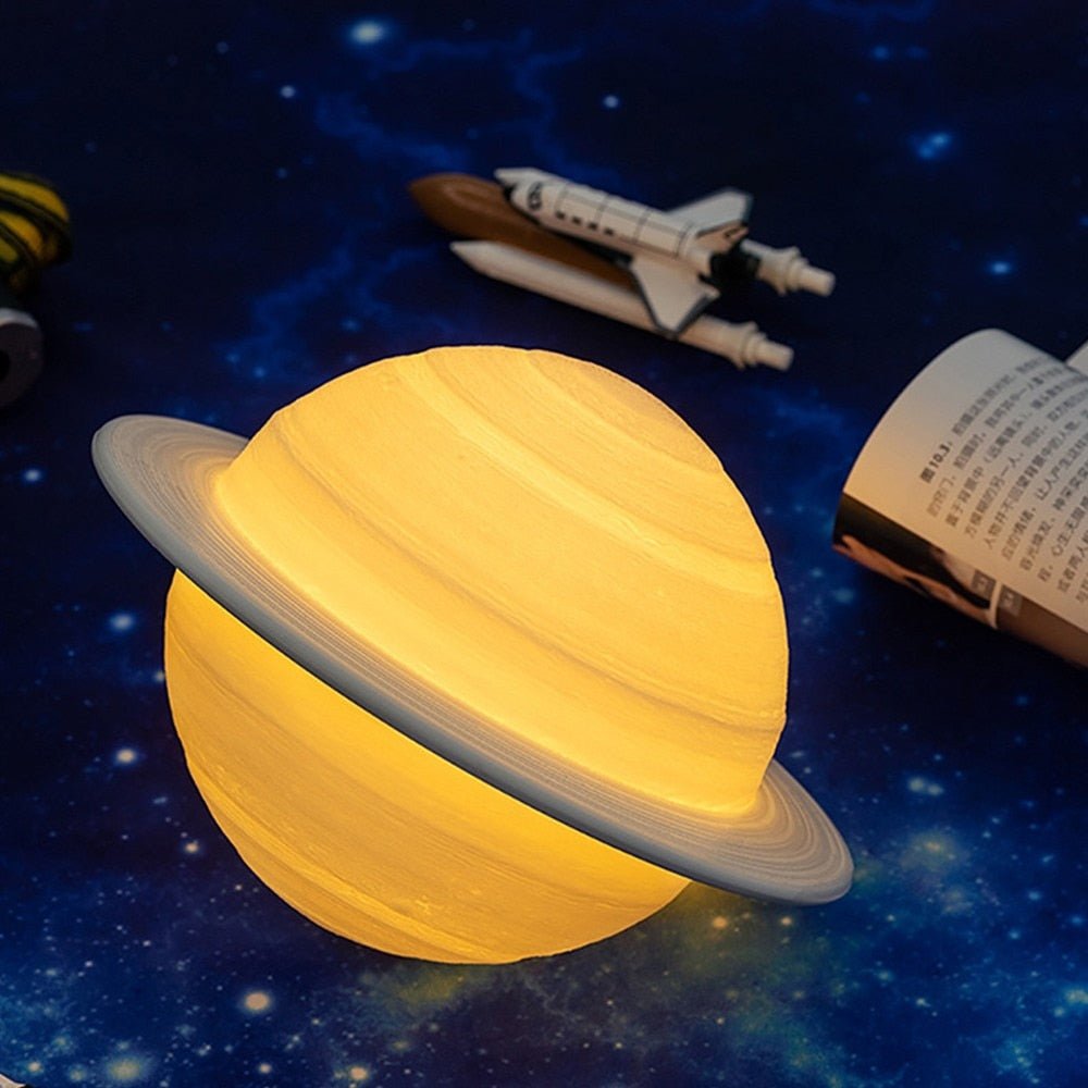 Rechargeable SaturnGlow Lamp with Adjustable Lighting