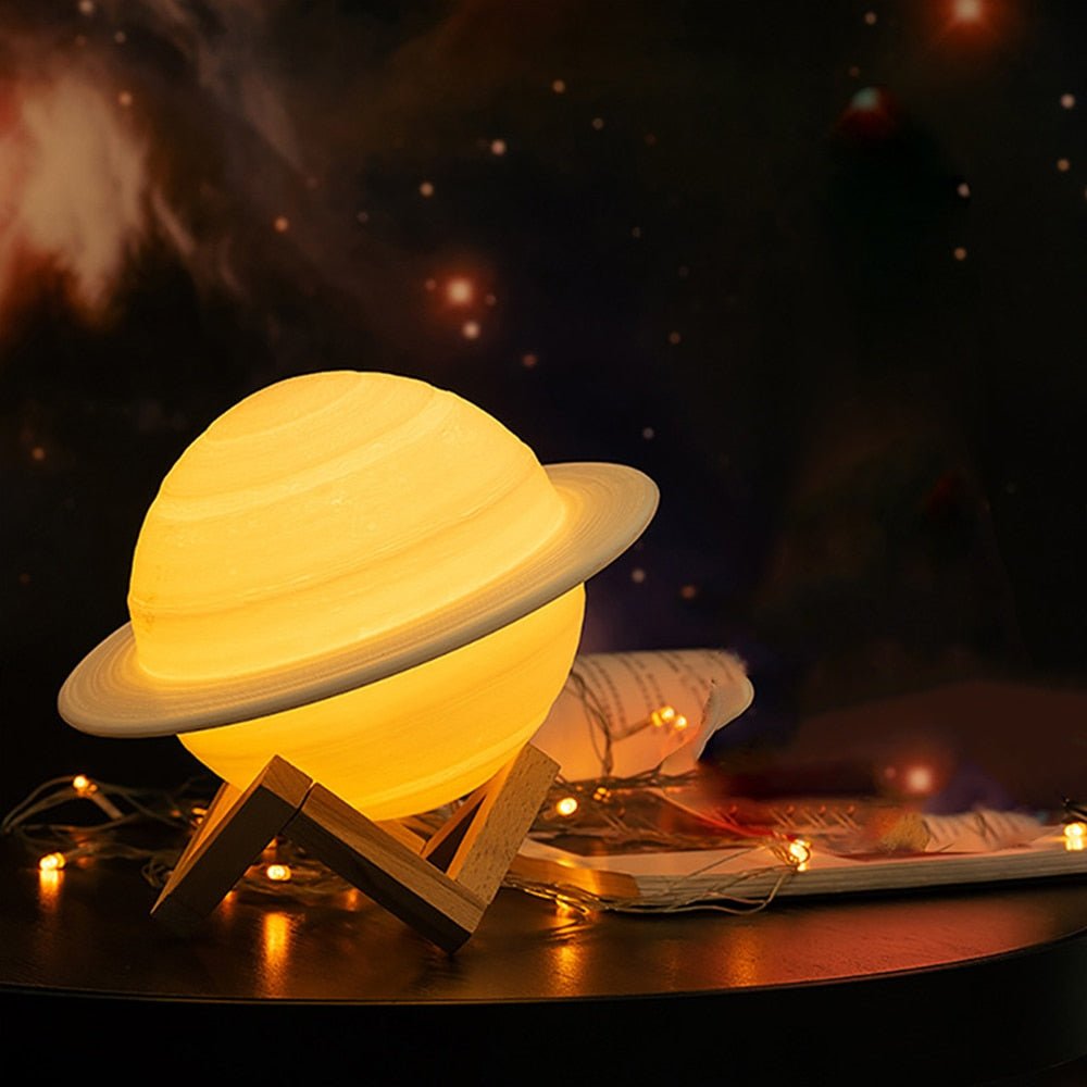Rechargeable SaturnGlow Lamp with Adjustable Lighting