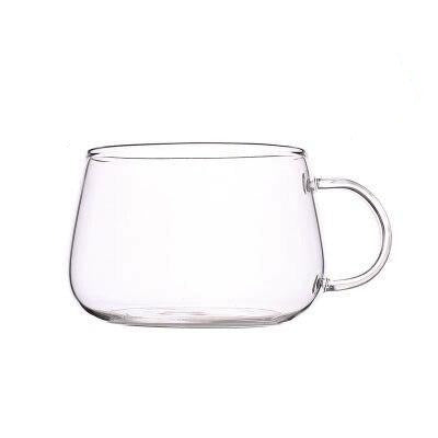Scandinavian Borosilicate Glass Teapot Set with Oak Tray and Cups