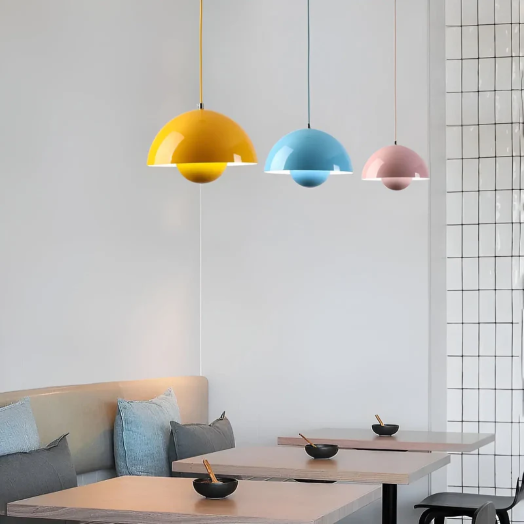 Scandinavian Flower Pendant Lamp with Adjustable Cord