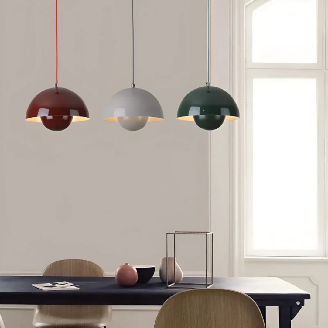 Scandinavian Flower Pendant Lamp with Adjustable Cord