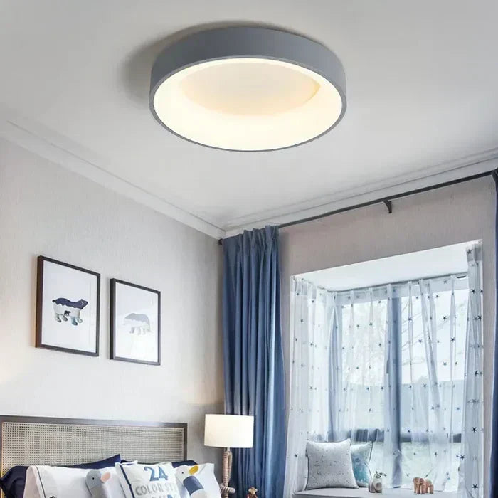 Scandinavian Round LED Ceiling Light - Modern Minimalist Design
