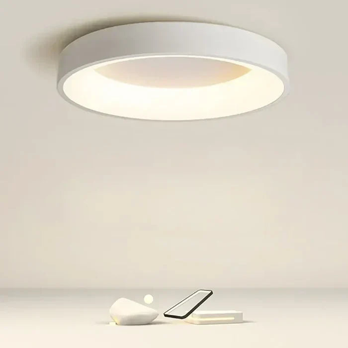 Scandinavian Round LED Ceiling Light - Modern Minimalist Design