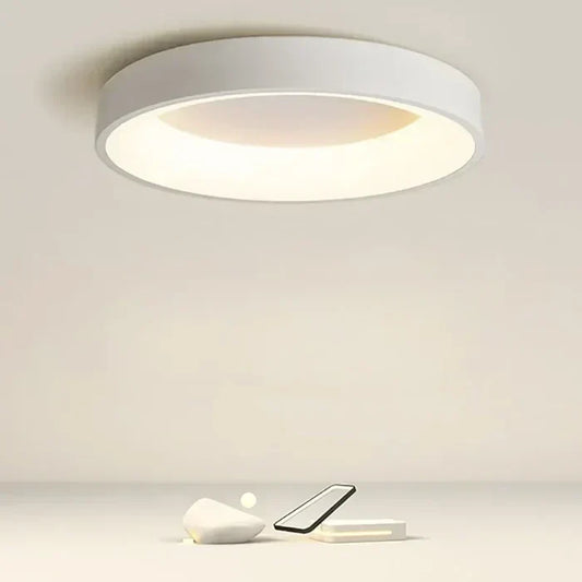 Scandinavian Round LED Ceiling Light - Modern Minimalist Design