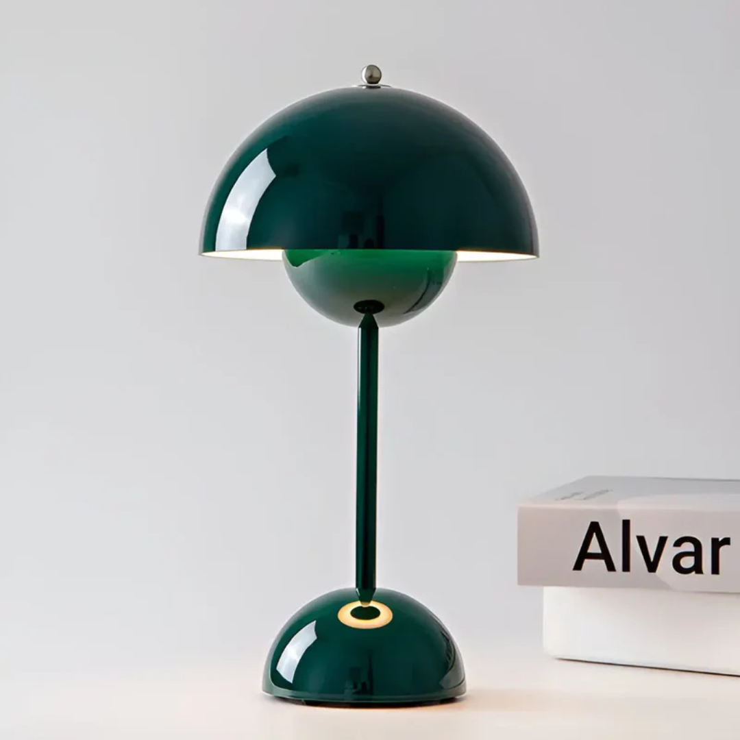 Rechargeable Scandinavian Table Lamp with Adjustable Brightness