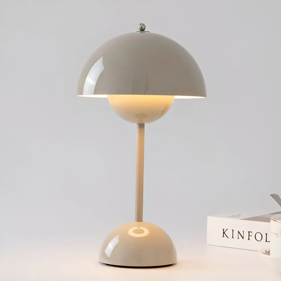 Rechargeable Scandinavian Table Lamp with Adjustable Brightness