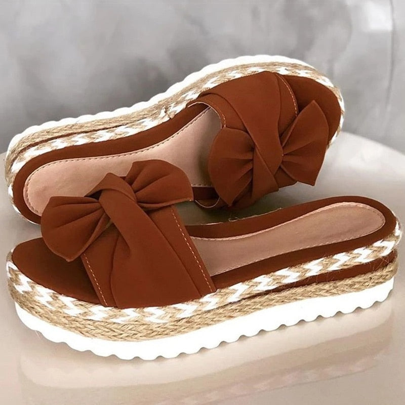 Stylish Summer Sandals with Bow Detail