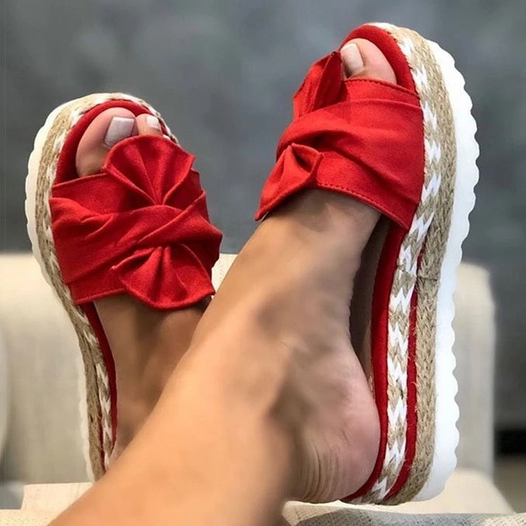 Stylish Summer Sandals with Bow Detail