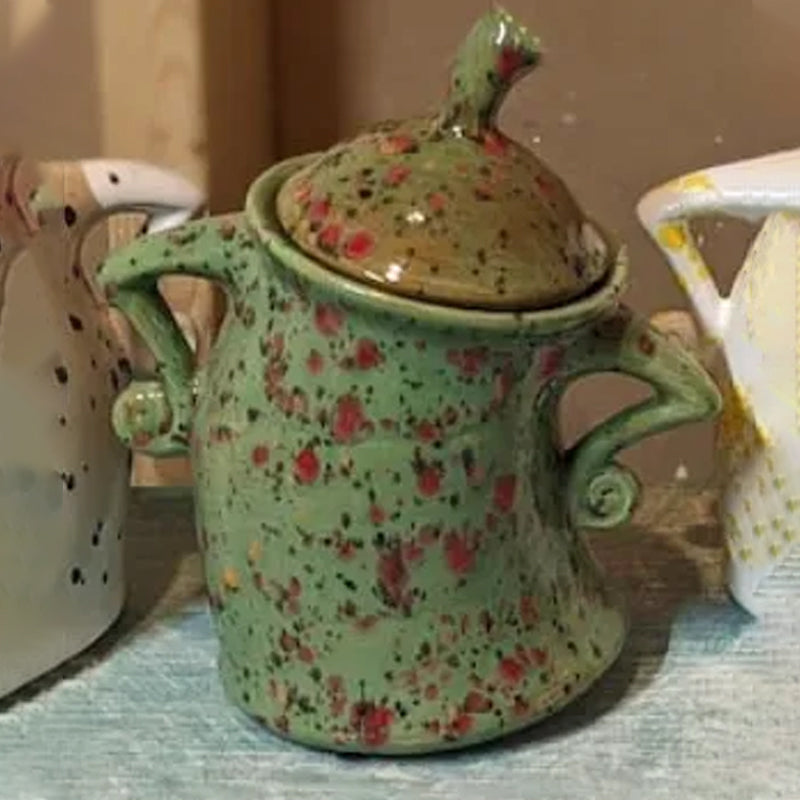 Decorative Storage Jar with Playful Design for Kitchen