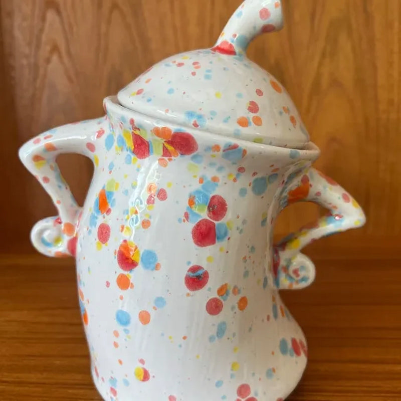 Decorative Storage Jar with Playful Design for Kitchen