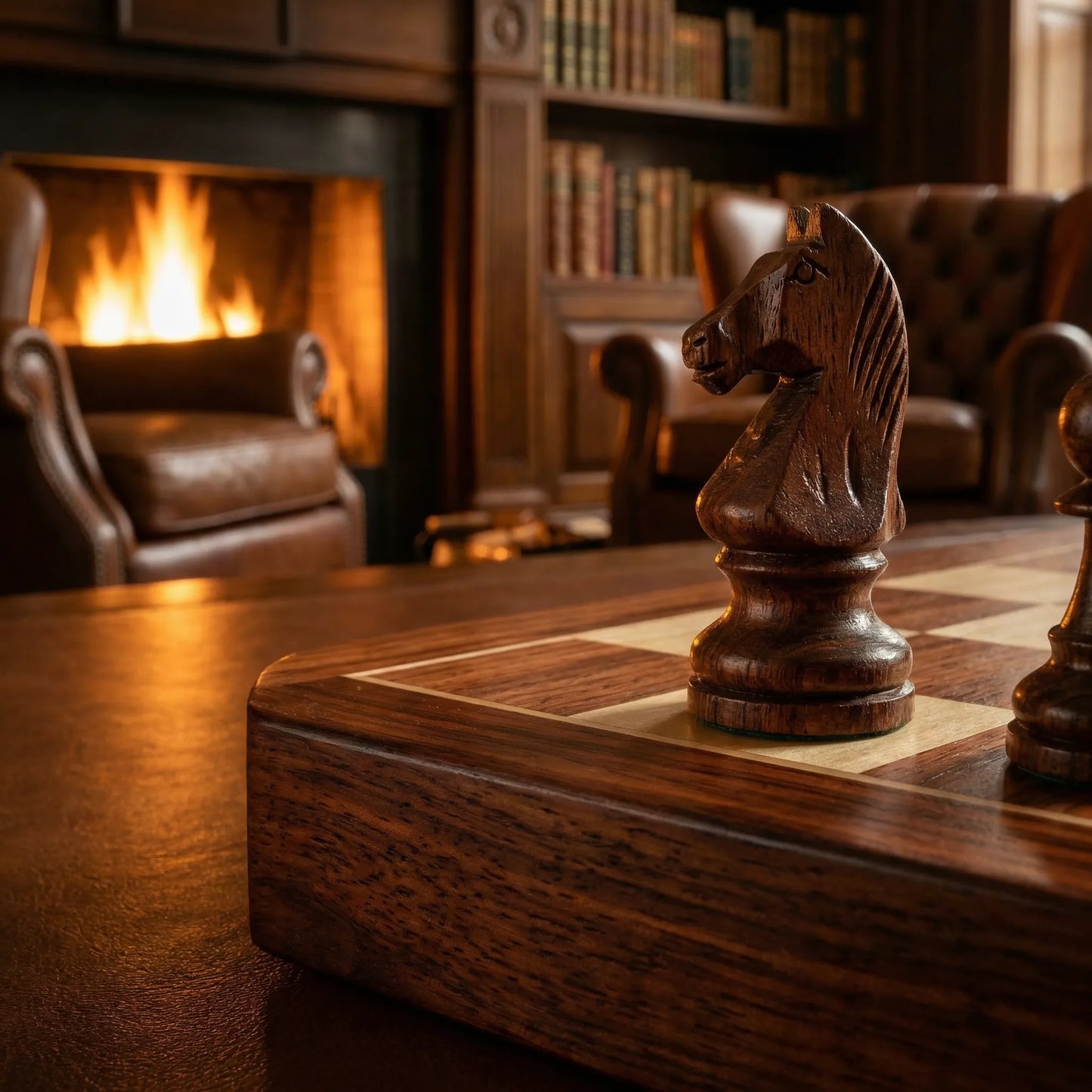 Foldable Wooden Chess Set with Pieces - Portable Classic Design