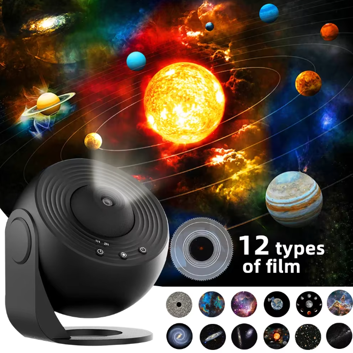 Galaxy Projector with 12 Color Modes and Timer - Starry Night Light
