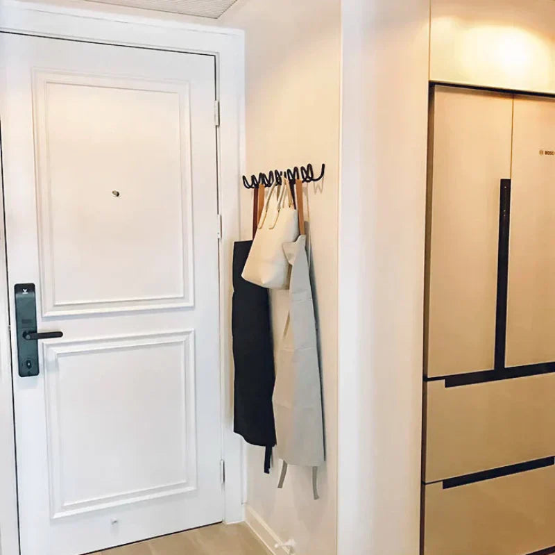 Wall-Mounted Metal Scribble Coat Rack in Black or White