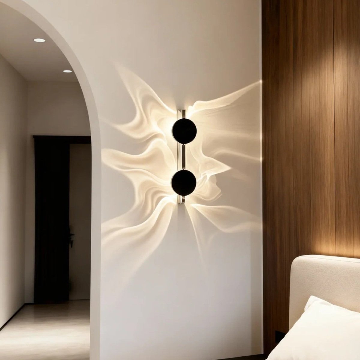 Sculptural Backlit Halo Glow Wall Light