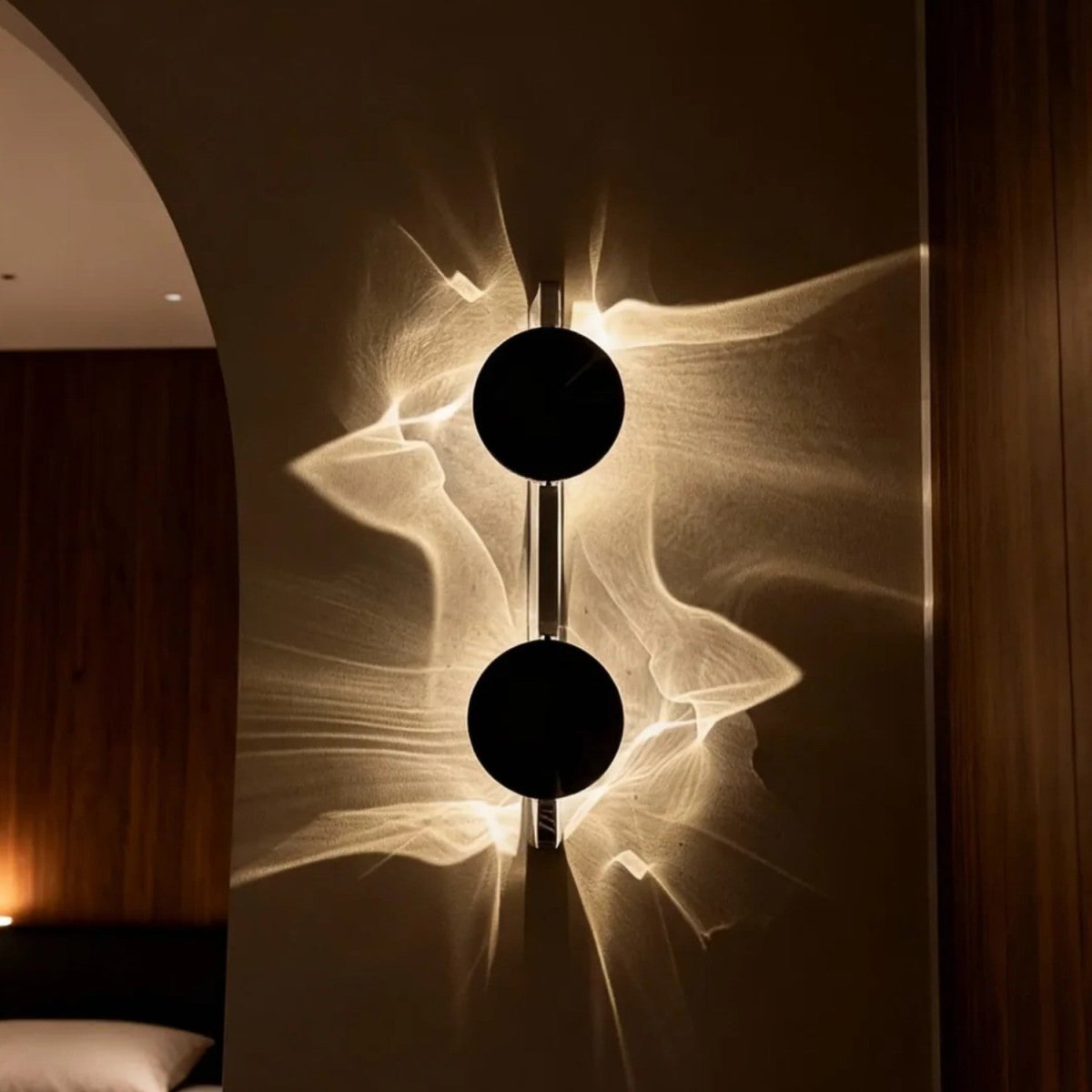Sculptural Backlit Halo Glow Wall Light
