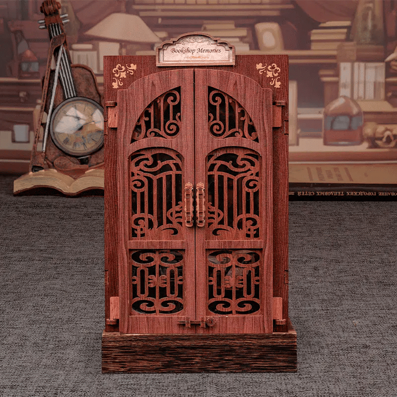 DIY Mini Bookshop Building Kit with Dust Cover