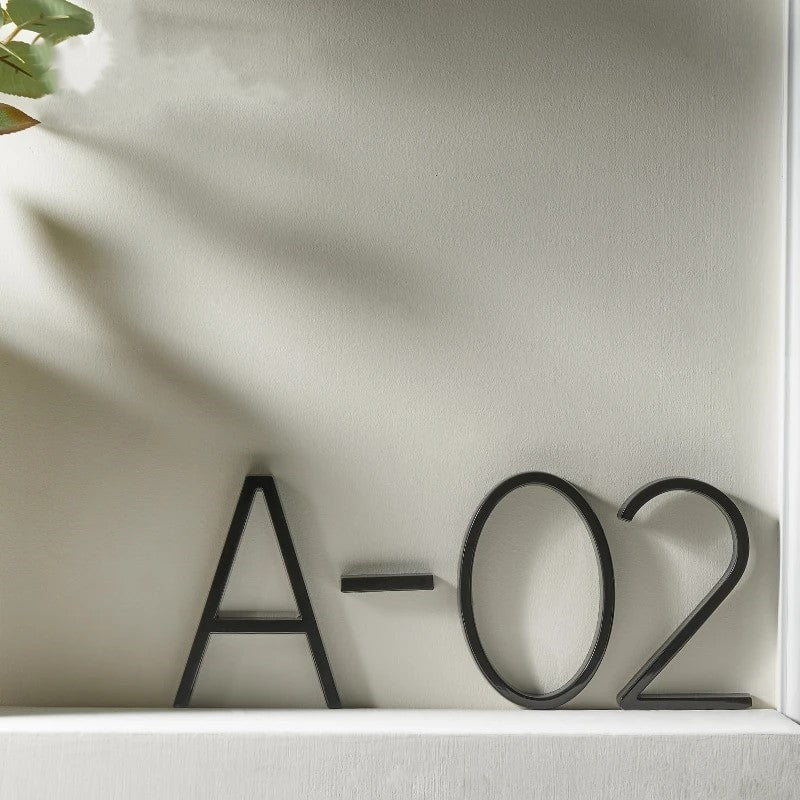 Modern Black Stainless Steel House Numbers