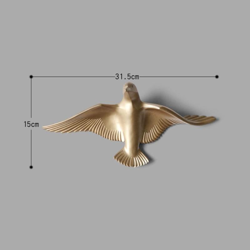 Laser-Engraved Seagull Wall Decoration in Resin