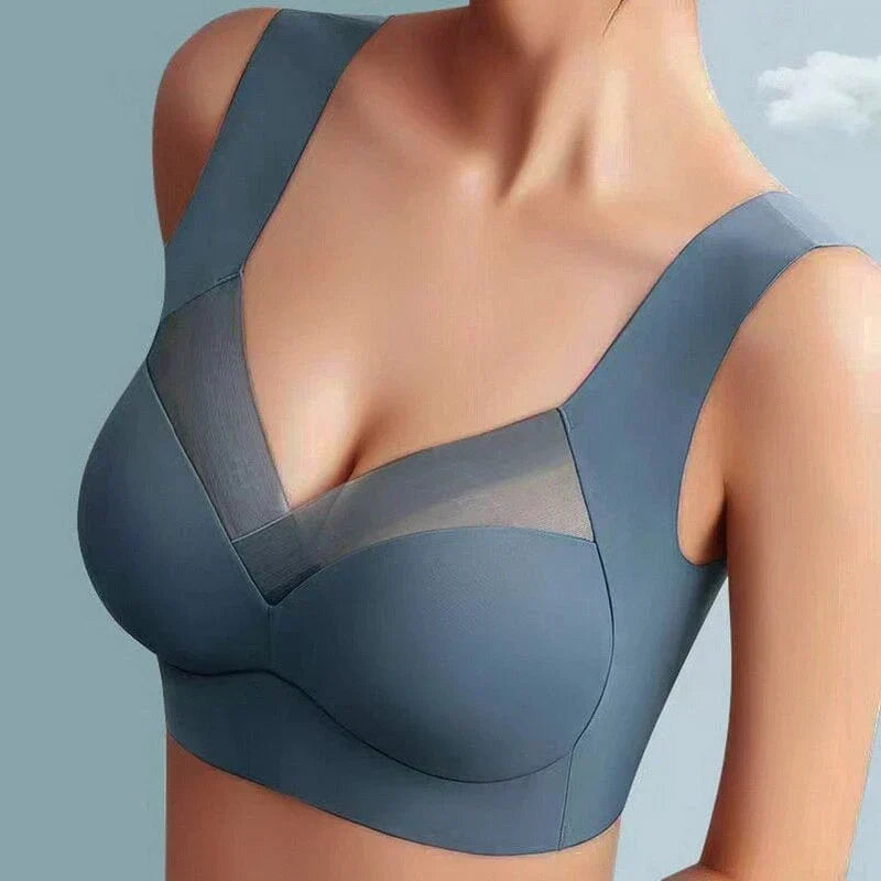 Breathable Seamless Push-Up Bra with Adjustable Straps