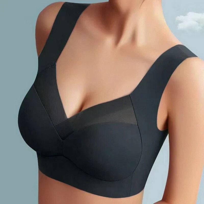 Breathable Seamless Push-Up Bra with Adjustable Straps