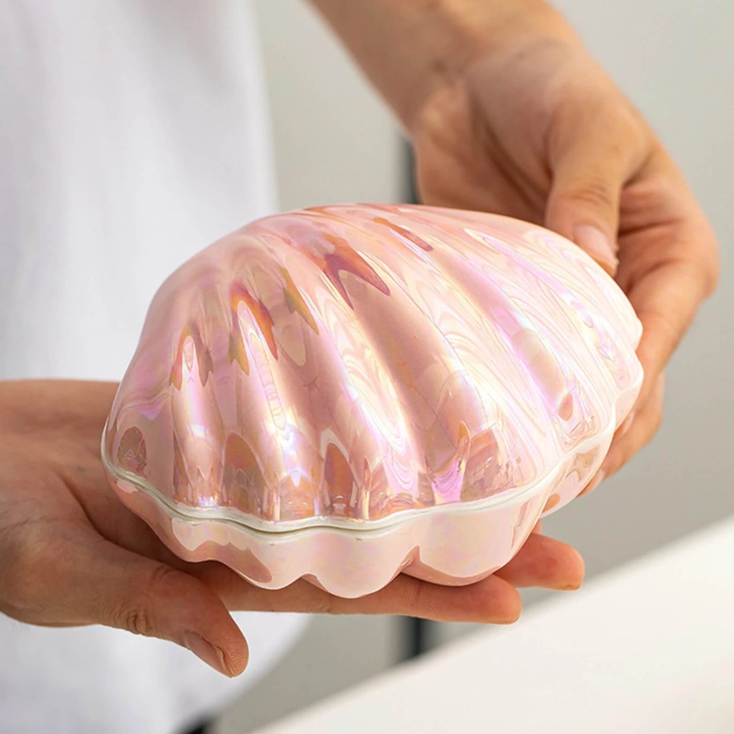 Ceramic Shell Jewelry Organizer Box