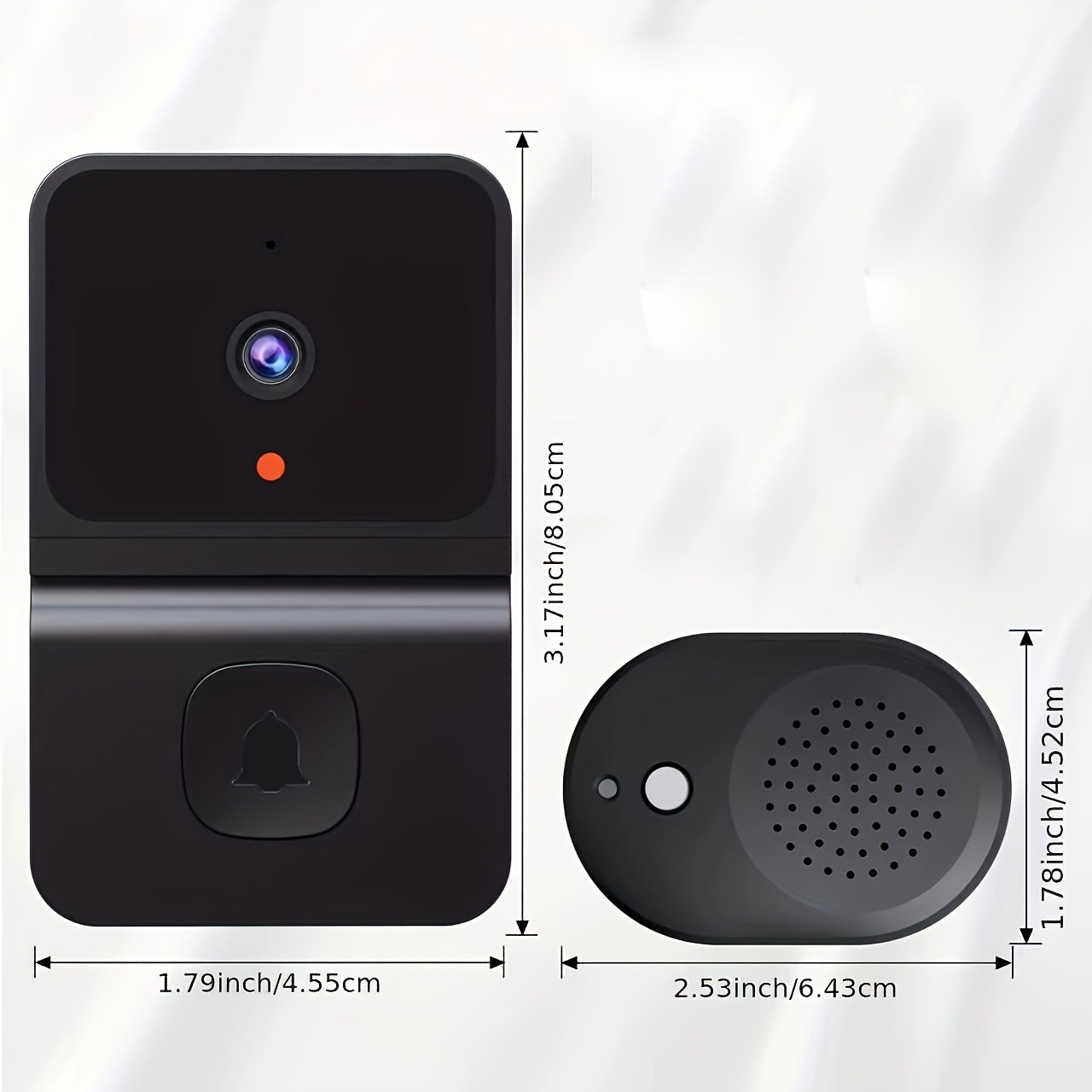 Wireless Doorbell Camera with Night Vision and Rechargeable Battery