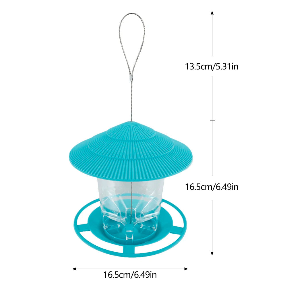 Hanging Bird Feeder with Automatic Seed Dispenser and Weather-Resistant Design